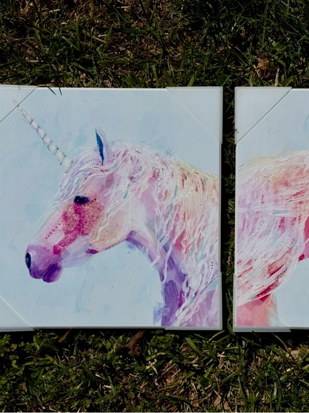 Mystic Unicorn on wood Art by Victoria Borges
New set of 2